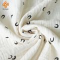 135X50cm Crescent Crepe Double-Layer 100% Cotton Fabric, Making Soft Baby Clothes DIY Clothing Fabric. 