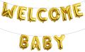 Welcome Baby Decoration Set Welcome Baby Foil Balloons Alphabets + 5Pcs Baby Balloons Pack for Baby Girl or Boy Best Foil Balloons for New Baby Born, Welcome Baby, and other baby celebrations.. 