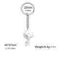 My Shape Phoenix Bird Keychains Stainless Steel Flying Animal Owl Eagle Wings Pendent Keyring for Car Backpack Amulet Jewelry. 
