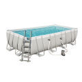 Bestway 56465 18 Ft Length Steel Frame Oval Pool, 9 Ft Width, 48 Inch Full Deep Large For Children, Easy To Setup & Drain Full Size Pool, Water & Summer Fun, Depth Family Swimming Pools, With Filter Pump, Ladder & 3-layer Puncture Resistant Liner. 