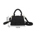 Simple Solid Color Crossbody Bag Button PU Shoulder Bag Indentation Mini Handbag Women. 