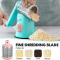 Tabletop Drum Grater Rotating Manual Vegetable Slicer Machine 3 Blades | Vegetable Cutter & Onion / Fruit Slicer | All in One Chopper for Household Kitchen Cheese Grater. 