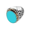 Feroza Stone Silver Ring for boys Timeless Beauty Rings For men, for husband, for boyfriend, for brother, for Father. 