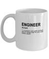 Engineer Meaning Funny Gift Coffee Mug. 