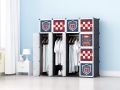 16 Boxes Cubical Square Storage DIY Multipurpse Cupboard / Wardrobe with Three Hanger. 