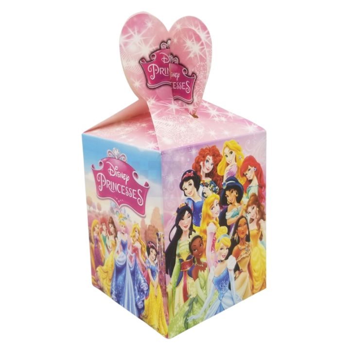 Princess Goody Box - 7 x 4 Inch - Gift Box - Princess Theme - Pink - Girls - Pack Of 10