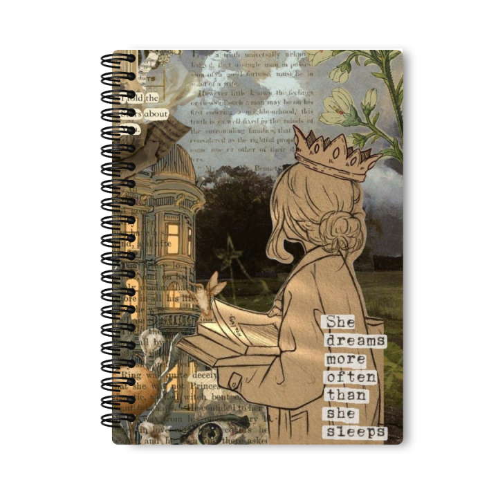 Mayfair Moments -  Girls Fantasy Spiral Notebook | A5 , A4 Sizes 200 pages | Aesthetic Girls Notebook | Butterfly Design Diary