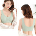 Gym Underwear Sweet Lace Flower Pattern Push Up Stretchy Bra. 