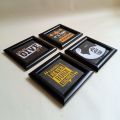 Set of 4 Motivational Quote Picture Frames Wall Hangings Decor for Office Studio and Study Room Best gift for him and Her Photo Gift. 