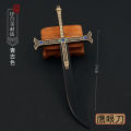 24cm Night Dracule Mihawk OP One Metal Blade Black Piece Model Anime Peripherals Toy for Boy Kid 1/6 Doll Equipment. 