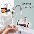 Instant Electric Water Heater tap Faucet, Tankless Geyser Heating Tab with Digital Temperature Display, ABS Body Shock Proof, Auto Electric Geezer, Water Geezar for Kitchen and Bathroom Accessories, AC 220V 3000W Under Inlet instant hot water tap. 