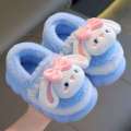 Autumn winter children's slippers, warm boys girls, parent-child bag, plush cotton shoes for infants and young children. 
