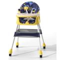 Dining Chair Adjustable Folding Children Dining Table High Chair with Adjustable Tray & Booster Seat. 