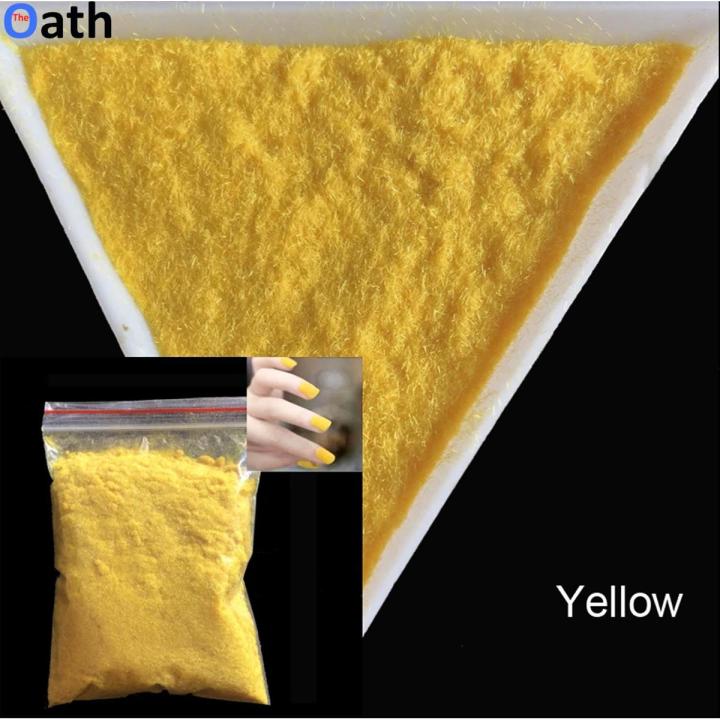 Yellow Flocking Velvet Powder 12grams for Nail Art Manicure and Decoration, Fuzzy Flock Nylon Powder