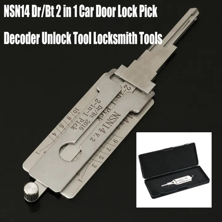 Powerful tool NSN14 Dr/Bt 2 in 1 Car Door Lock Pick Decoder Unlock Tool ...