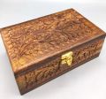 Handmade Wooden Jewelry Box with Carving | Storage Organizer |Pakistani Wooden Storage Box for Girls Accessories |Vintage Wooden Jewelry & Trinket Box | Decorative Storage | With Lock | For Decoration, Gifts, Savings| Wooden Items. 