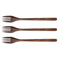 QUANBU Wooden Forks, 15 Pieces Eco-Friendly Japanese Wood Salad Dinner Fork Tableware Dinnerware for Kids Adult (No Rope). 