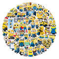 50pcs/Pack Cute Cartoon Minions Stickers Despicable Me  Waterproof Skateboard Luggage Guitar Laptop Funny Graffiti Sticker Kid Classic Toy. 