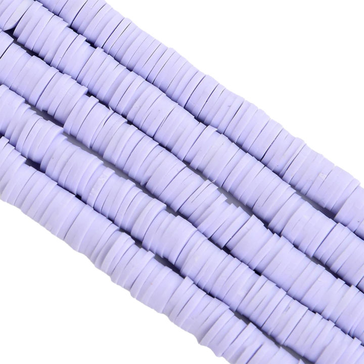 4/6MM Colour Flat Round Polymer Clay Beads Handmade Heishi Disk Loose Spacer Lonni