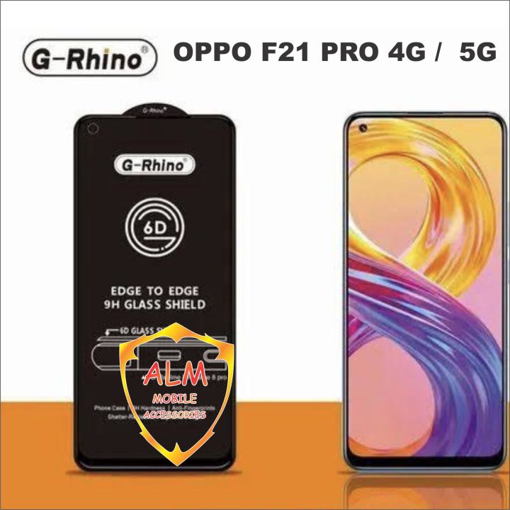 Oppo F21 pro 4G / 5G Gorilla Super OG Hd+ Tempered Glass Protector Full edge to edge Cover Premium Quality With Camera Hole 100% Orginal Model