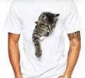 Women's and Men's Summer Cat Printed T-Shirts 3D Cute Cat Tee Shirts Graphic Family T Shirts Tops. 
