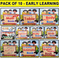Kids First Learning Book Pack of 10 Learning Book | Preschool and Self Learning | Kids Books for Early Learning Reading Book. 