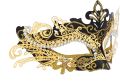 Halloween Cosplay Masquerade Eye Mask Eyes of Angel Laser Cut Masquerade Mask Diamond Rhinestone Eye Shield Mask for Women Girls Venetian Mask Party/Ball Prom Party Crown Women Nightclub Queen  Black & Gold. 