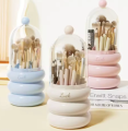 Multifunctional 360 Degree Makeup Brushes Holder Desk Stand Pencil Holder Detachable Organizer Paint Supplies Plastic Artist Holder. 