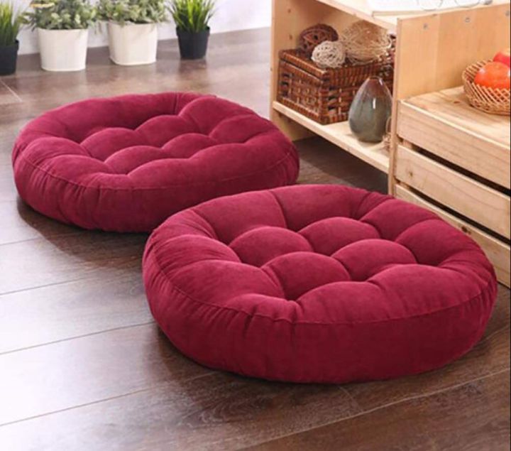 Velvet%20Round%20Floor%20Cushion%20Set%20of%202%20%E2%80%93%2024x24%20Inch%20Soft%20Ball%20Fiber%20Filled%20Sofa%20&%20Seating%20Pillows%20-%20Image%207
