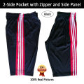 Half Length Men Shorts for Lounge Pajamas Night Wear Exercise Wear Short Pants for Sports and Swimming in Black in M L XL 2XL Elasticated Waist Band with Draw String with 2 Pockets. 