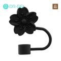 Fly Protection for Straws 10mm Peach Blossom Silicone Straw Cover Cap Keep Straws Clean Safe On-the-go Perfect for Food-grade Silicone Cover. 
