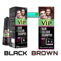 VIP HAIR COLOUR SHAMPOO (BLACK and BROWN)180ML. 