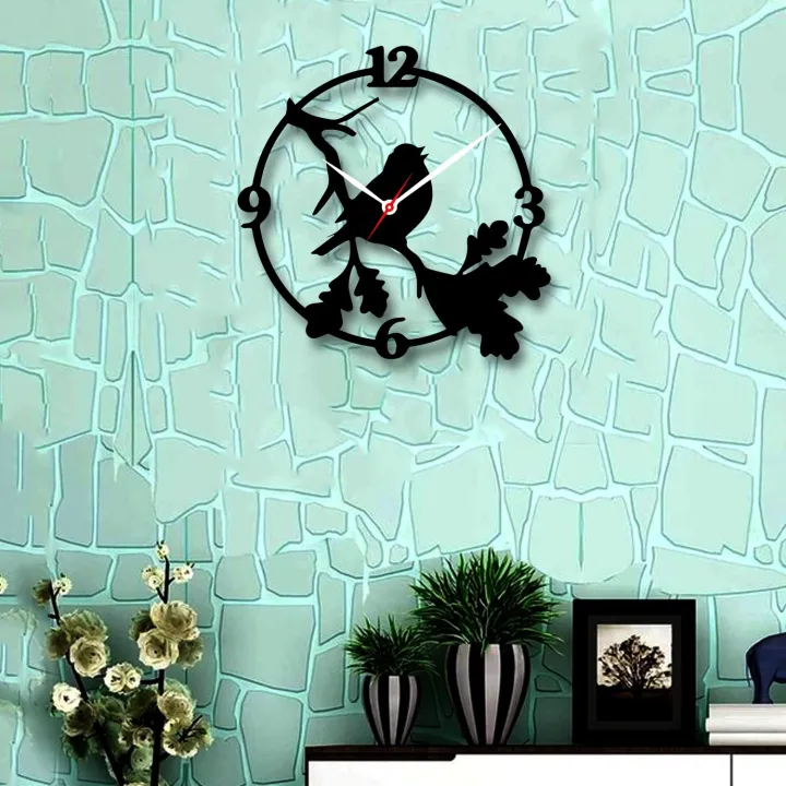 New%20Sparrow%20Decorative%20Wooden%20Wall%20Clock%20for%20Living%20Room%20Bedroom%20Office%20Kitchen%20etc%20%7C%20MDF%20Wall%20Clock%20%7C%20-%20Image%202