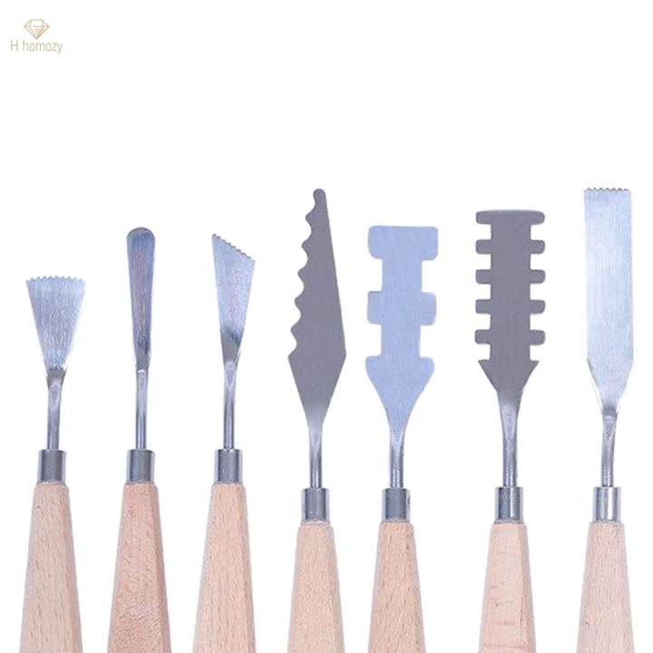 9/10/14%20Pcs%20Set%20Mixing%20Scraper%20Art%20Tools%20Kit%20with%20Stainless%20Wooden%20Handles%20for%20Coloring%20Drawing%20-%20Image%202