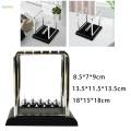 Newtons Cradle Balance Balls Physics Learning with Wooden Stand,Fun Science Pendulum Balls,Kids Educational Toys for Desk Home Decoration , S. 