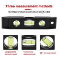 Mini Magnetic 3 Bubble Level Gradienter Horizontal Spirit Level 45 Degree Vertical Horizontal Ruler Measuring Ruler. 