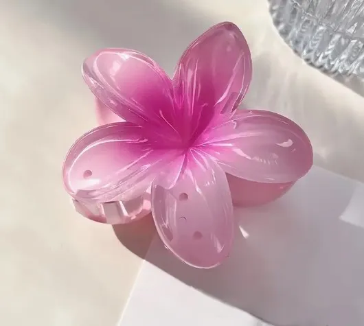 Flower Hair Clips For Girls Stylish Korean | Fancy Hair Claw Clips For  Girls Korean |Korean Flower Gradient Egg Large Candy Colour Hair Claw Clips  ...
