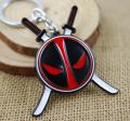 Deadpool Metal Keychain - Original Marvel Dead Pool Logo Key chains. 