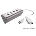 dodocool Aluminum 4 in 1 USB Type C OTG Hub Multiport Adapter with 3 USB 3.0 Ports and PD Power Delivery Charging Port,Thunderbolt 3 USB-C Dock Dongle for MacBook Pro 2016 2017,Plug and Play. 