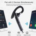 BlueWow Bluetooth Wireless Earphone with Mic Hands-Free Wireless Earphone Headphones Single-Ear Hook for Driving Business Office Compatible with iPhone and Android YYK-520. 