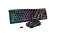 RedThunder K10 Wireless Gaming Keyboard and Mouse Combo, LED Backlit Rechargeable 3800mAh Battery, Mechanical Feel Anti-ghosting Keyboard + 7D 3200DPI Mice for PC Gamer (Black). 