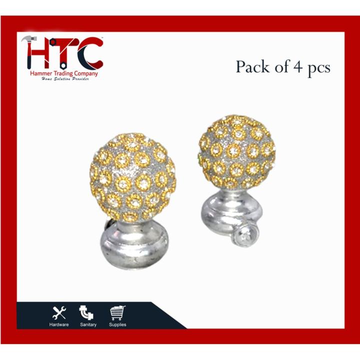Curtain Rod Ends Golden or Silver
