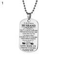 Fashion Letter Husband Wife Girlfriend Boyfriend Tag Pendant Necklace Keychain. 