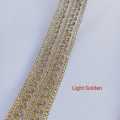 Gota Patti Lace Medium Size 5-yard roll of fancy Zari lace; ideal for dresses, dupattas, and borders. 