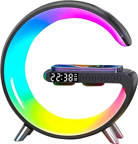 G-Shape Smart Multifunction Bluetooth Speaker Desk/Table Lamp With Fast Wireless Charger