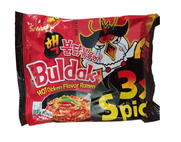 Samyang Buldak 3X Spicy Ramen 1 Packet 140 Grams Imported Korean Noodles