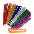 Pack of 50 - Glitter Pipe Cleaner Sticks. 