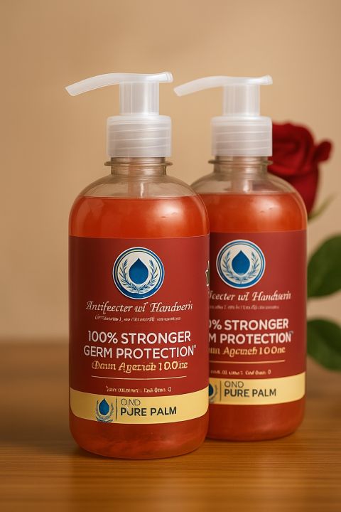 Pure Palm Hand wash - Rose Hand Wash -Liquid Soap Active Silver + Formula - 100% Stronger Germ Protection  -  Long lasting Germs protection & smooth skin Body Hand Wash - Antibacterial Liquid Hand Wash Bottle 500ML ( Pack of 2 )