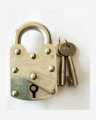 Strong Bronze 4 Inch Large Padlock Steel Lock and 3 Keys Old Fashion Lock for Door Key Antique Lock Antique Old Trunk Lock Vintage Shop Shutter Lock Very Hard To Crack Open. 
