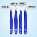 OCBA Eyebrow Tweezers Set Pack of 4  Precision Beauty Tools in Blue, Silver, Red & Black, Stainless Steel for Facial Hair Removal & Grooming for Women & Men. 